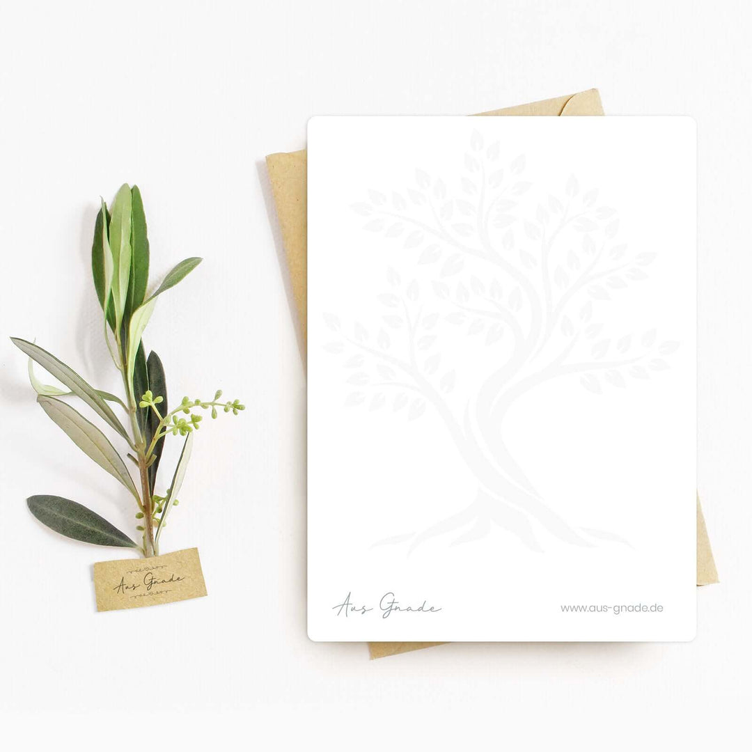 Postkarte "Befiehl dem Herrn deinen Weg" · Bibelvers · A6 · mit Silber veredelt – Aus Gnade
