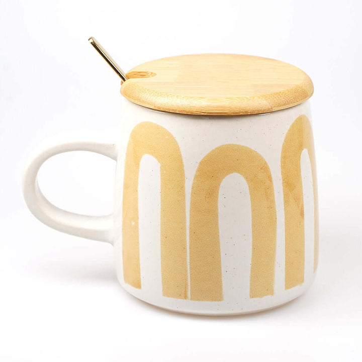 Premium Tasse "Gottes Segen zur Taufe" · inkl. Holzdeckel, Gravur & Löffel