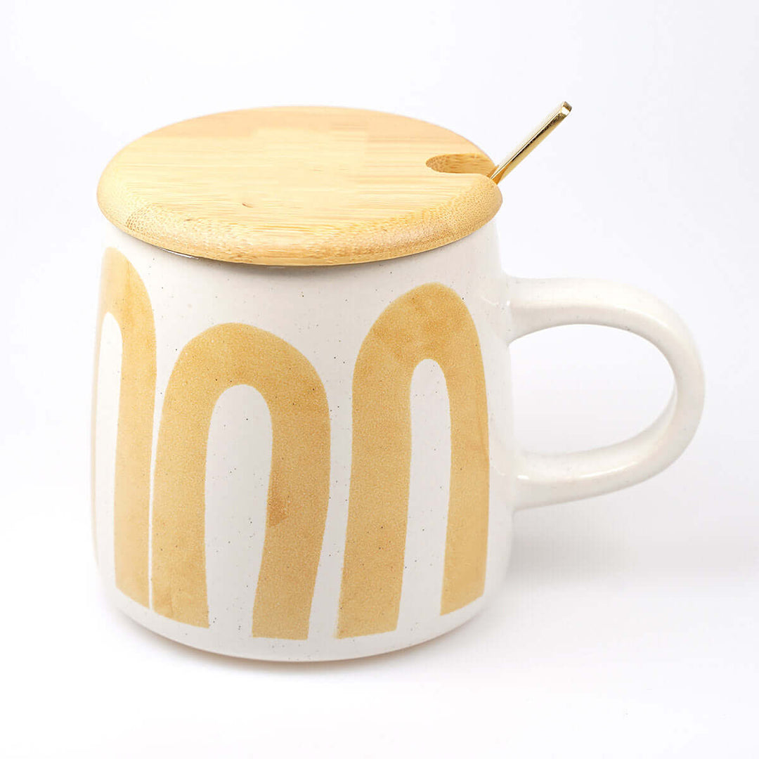 Premium Tasse "Gottes Segen zur Taufe" · inkl. Holzdeckel, Gravur & Löffel
