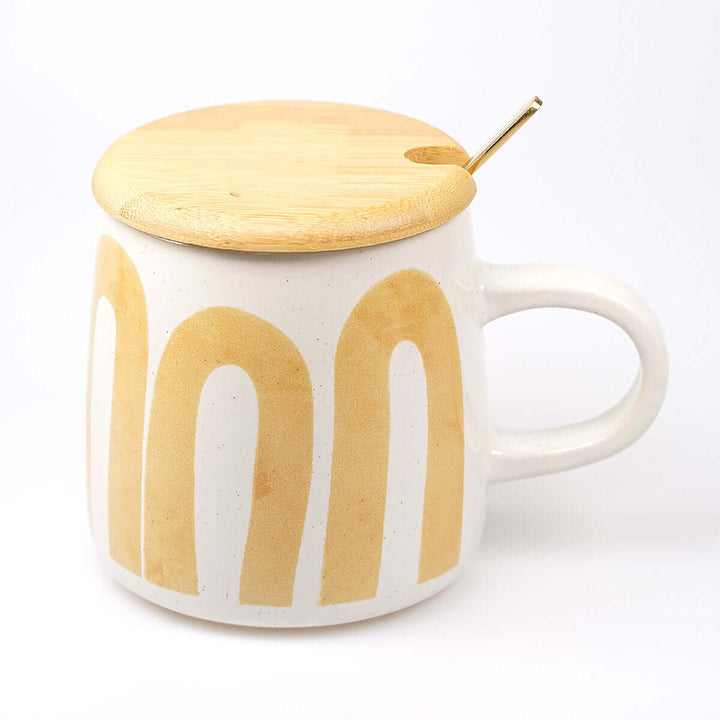 Premium Tasse "Gottes Segen zur Taufe" · inkl. Holzdeckel, Gravur & Löffel