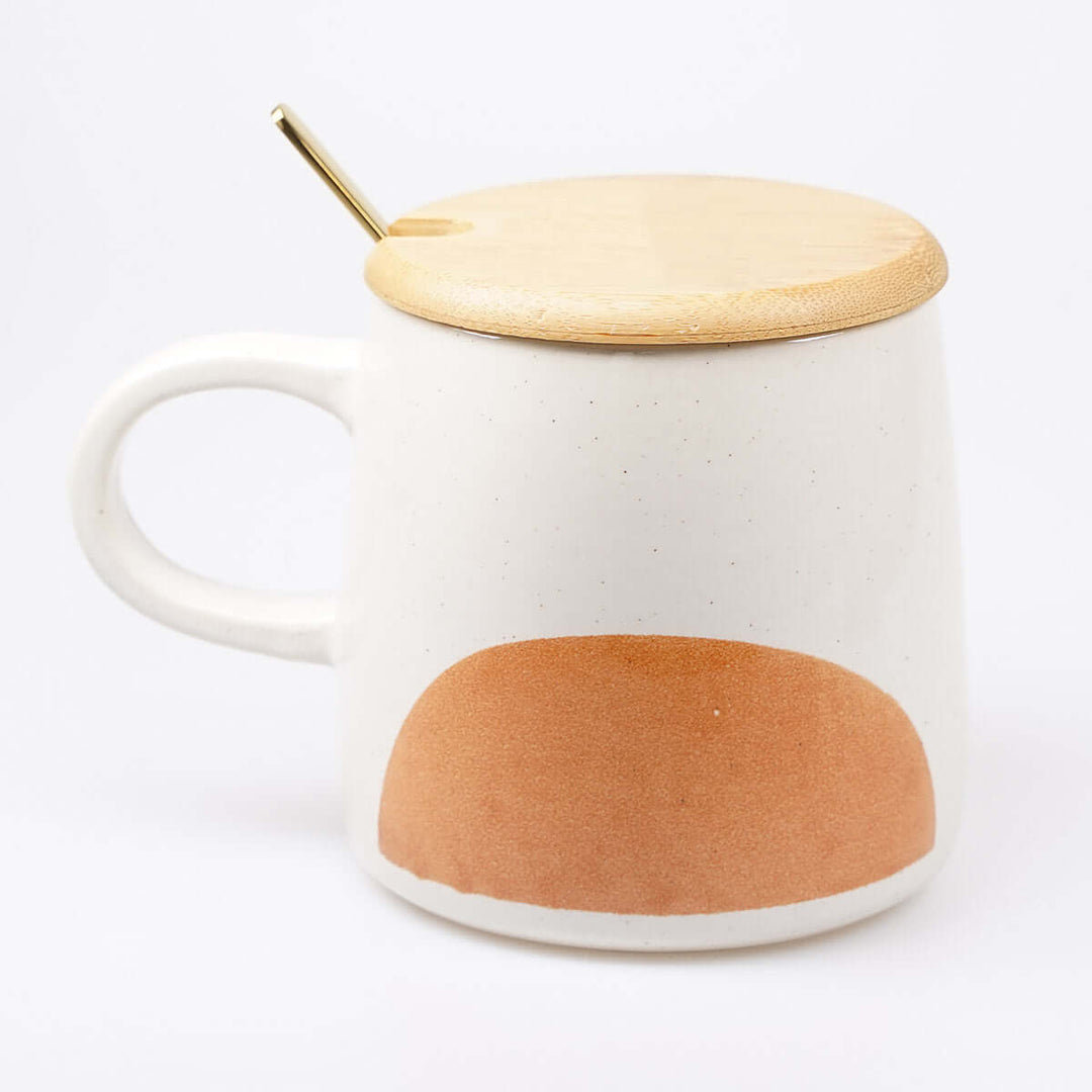 Premium Tasse "Gottes Segen zur Taufe" · inkl. Holzdeckel, Gravur & Löffel