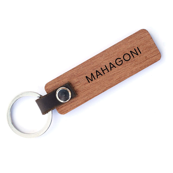 Personalisiertes Holz-Schlüsselanhänger · Geschenk mit Gravur