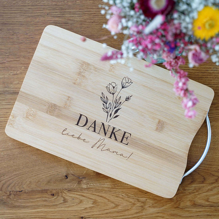 Personalisiertes Schneidebrett "Dein Text" · Gravur