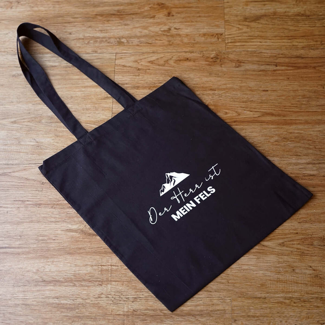 Tasche "FELS" · Baumwolle · Schwarz – Aus Gnade