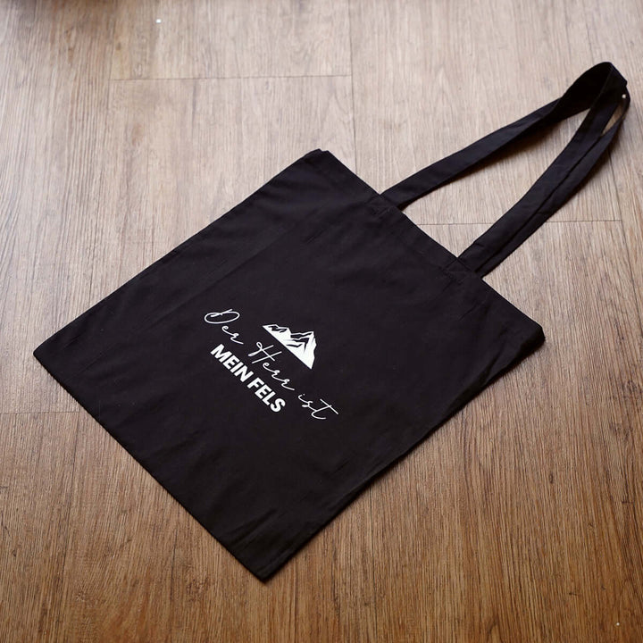 Tasche "FELS" · Baumwolle · Schwarz – Aus Gnade
