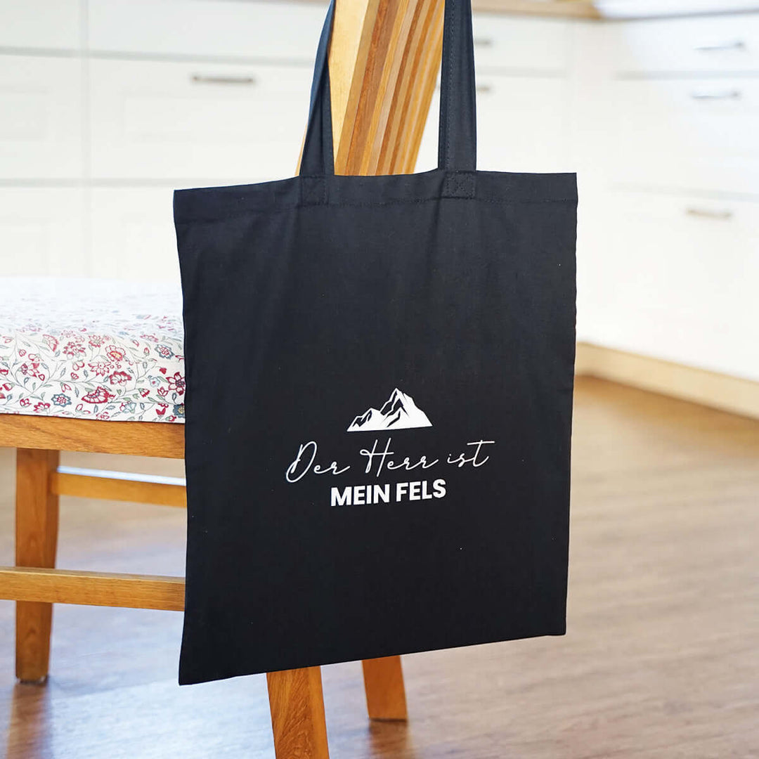 Tasche "FELS" · Baumwolle · Schwarz – Aus Gnade
