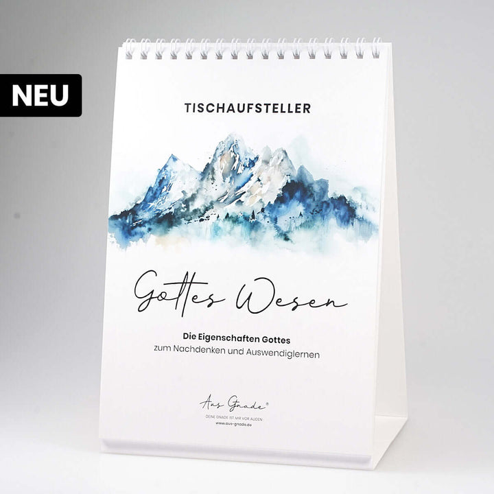 Tischaufsteller "Gottes Wesen" · A5 · Bibelverse mit Eigenschaften Gottes