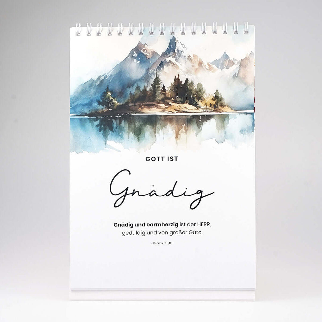 Tischaufsteller "Gottes Wesen" · A5 · Bibelverse mit Eigenschaften Gottes
