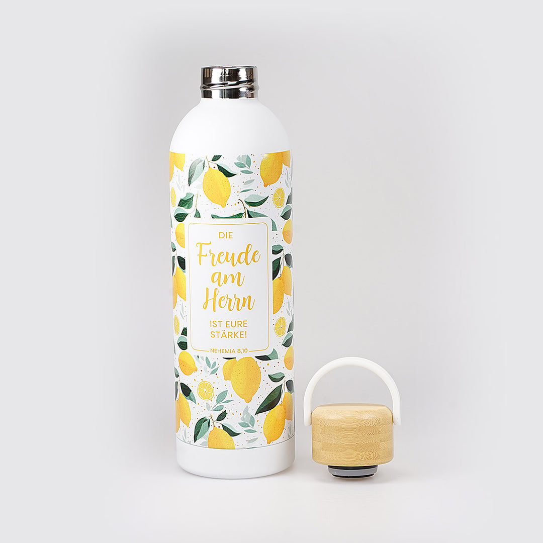 Isolierte Trinkflasche "Freude am Herrn" · 750 ml · 3D-Druck · Nehemia 8,10