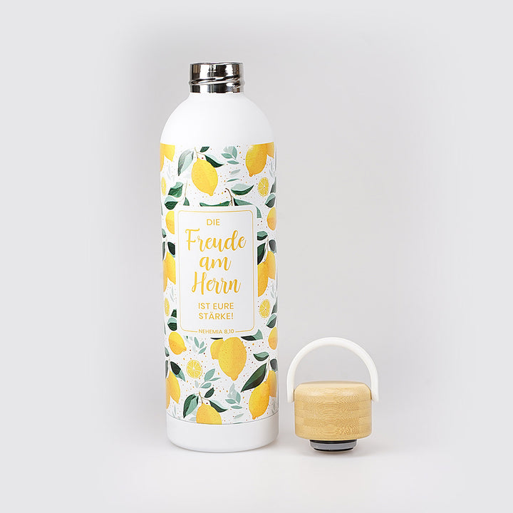 Isolierte Trinkflasche "Freude am Herrn" · 750 ml · 3D-Druck · Nehemia 8,10