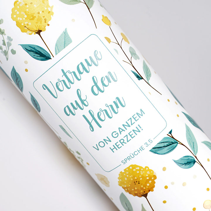 Isolierte Trinkflasche "Vertraue auf den Herrn" · 750 ml · 3D-Druck · Sprüche 3,5