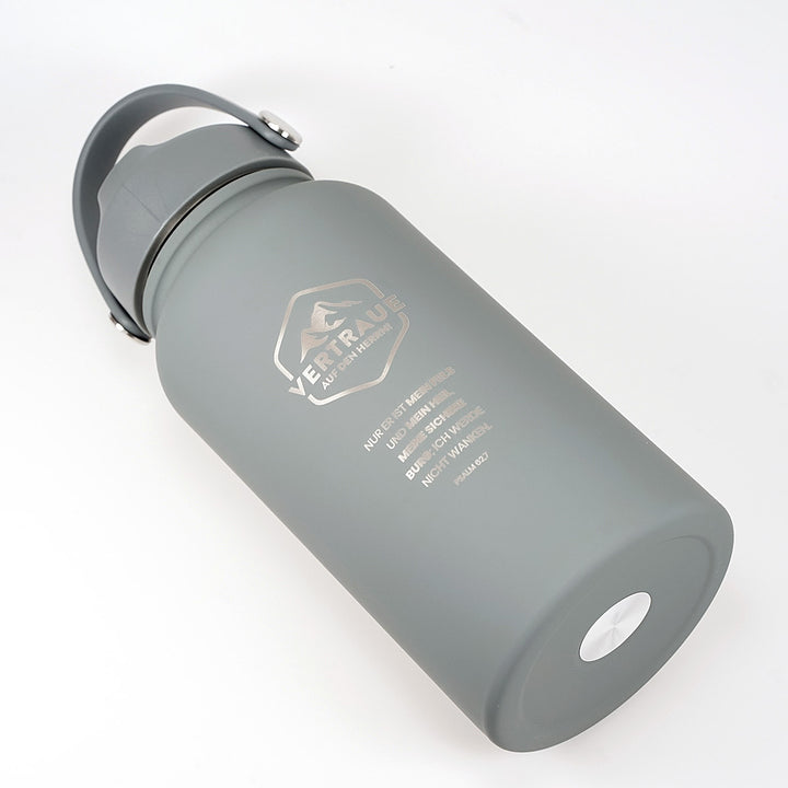 Thermoflasche "Vertraue auf den Herrn" · 650 ml · Gravur · Psalm 62,7