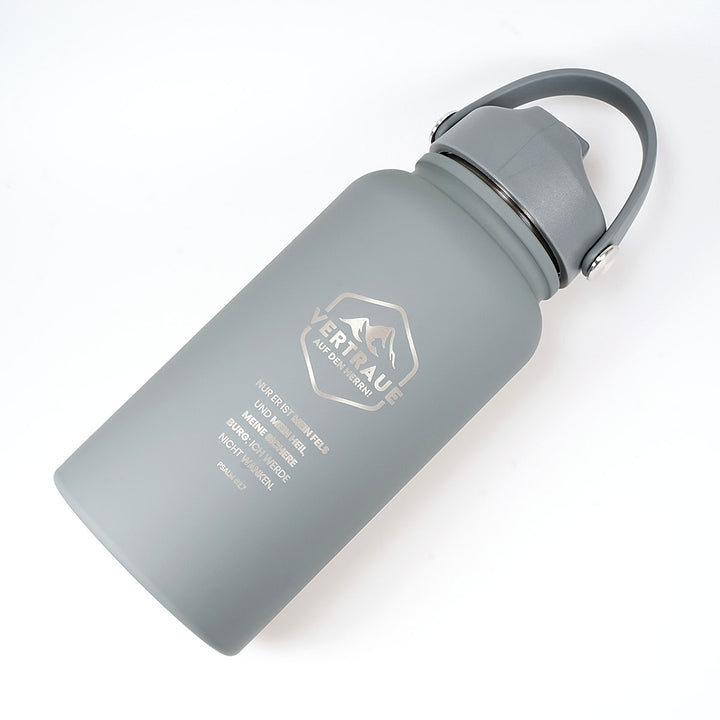 Thermoflasche "Vertraue auf den Herrn" · 650 ml · Gravur · Psalm 62,7