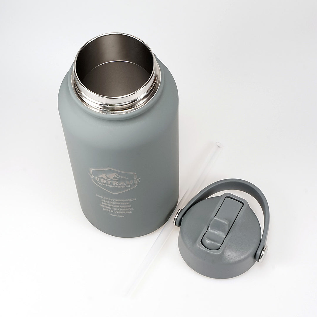 Thermoflasche "Vertraue auf den Herrn" · 650 ml · Gravur · Psalm 62,7