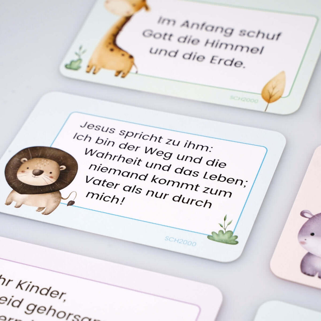 Wort im Herzen "Für Kinder"  · Bibelverse für Kinder · 48 Lernkarten