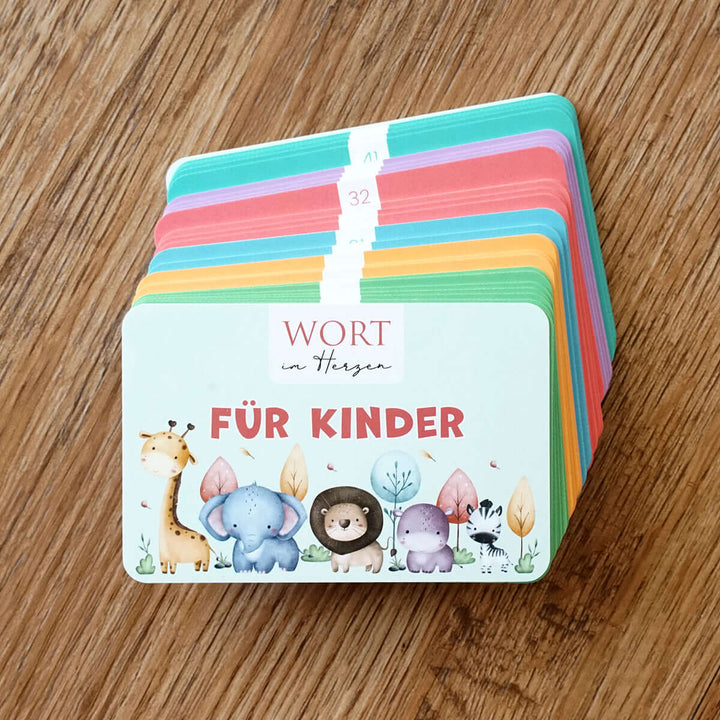 Wort im Herzen "Für Kinder"  · Bibelverse für Kinder · 48 Lernkarten