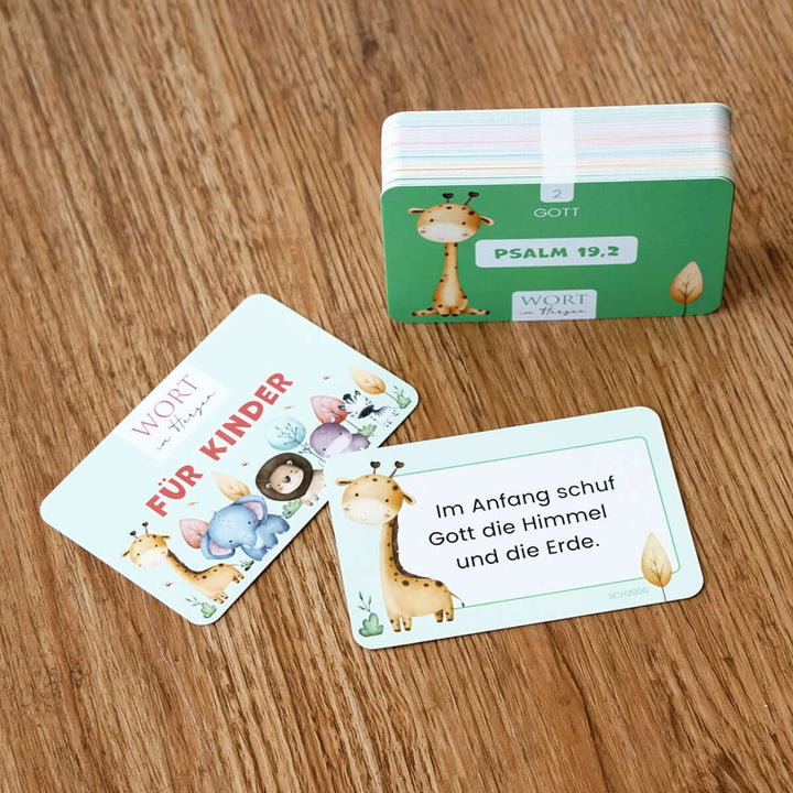 Wort im Herzen "Für Kinder"  · Bibelverse für Kinder · 48 Lernkarten