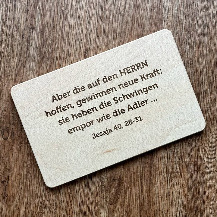 Personalisiertes Holz-Brettchen "Dein Text" · Gravur