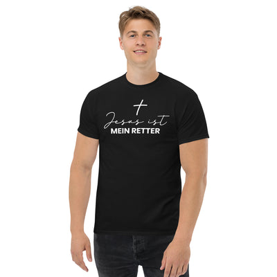 Klassisches Herren-T-Shirt "Jesus ist mein Retter" – Aus Gnade