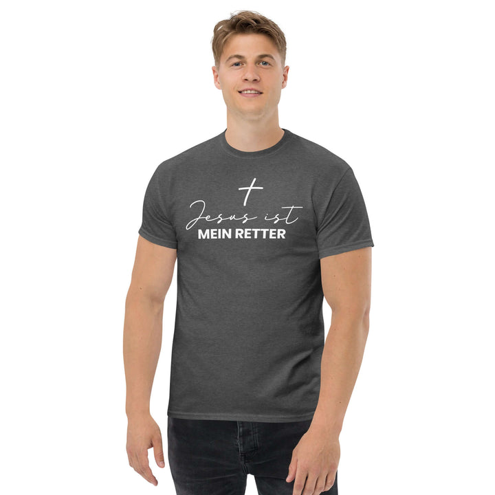 Klassisches Herren-T-Shirt "Jesus ist mein Retter" – Aus Gnade