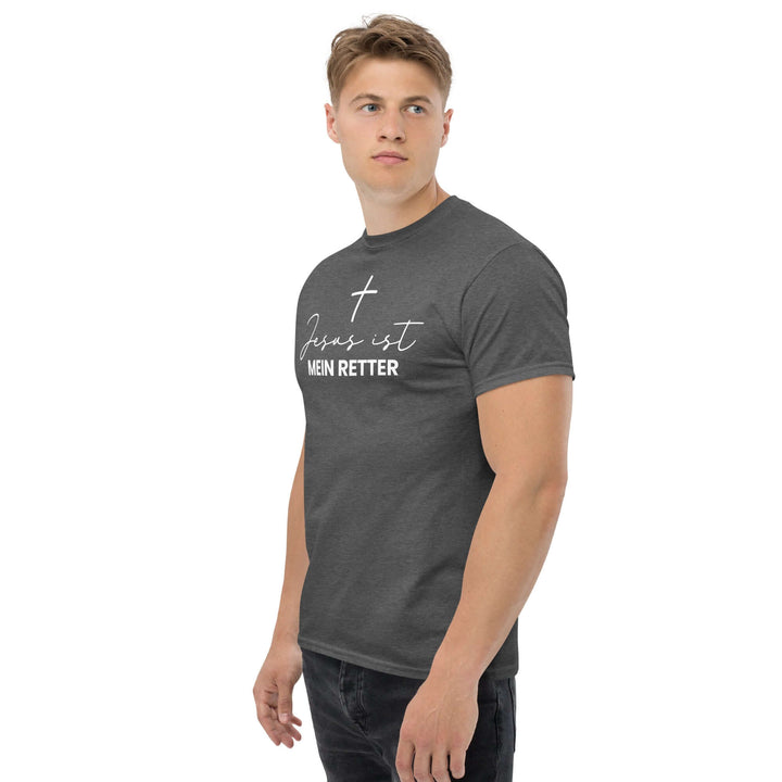 Klassisches Herren-T-Shirt "Jesus ist mein Retter" – Aus Gnade