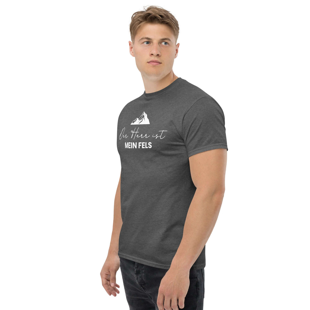 Klassisches Herren-T-Shirt "Der HERR ist mein Fels" – Aus Gnade