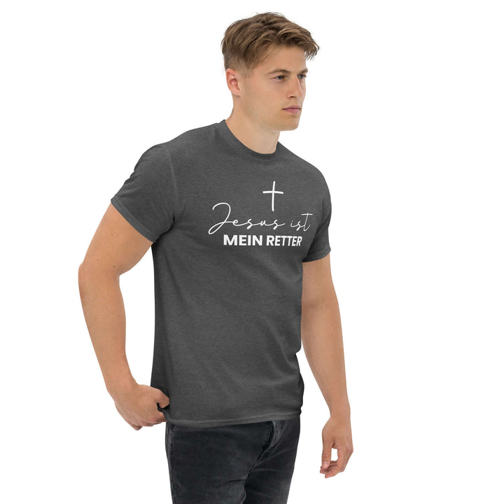 Klassisches Herren-T-Shirt "Jesus ist mein Retter" – Aus Gnade