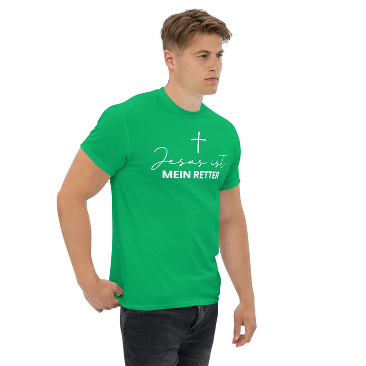 Klassisches Herren-T-Shirt "Jesus ist mein Retter" – Aus Gnade