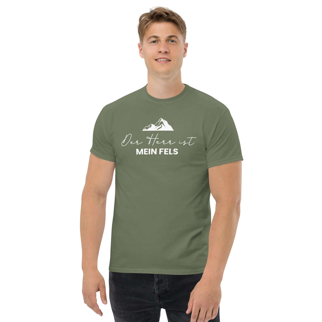 Klassisches Herren-T-Shirt "Der HERR ist mein Fels" – Aus Gnade