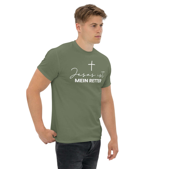 Klassisches Herren-T-Shirt "Jesus ist mein Retter" – Aus Gnade