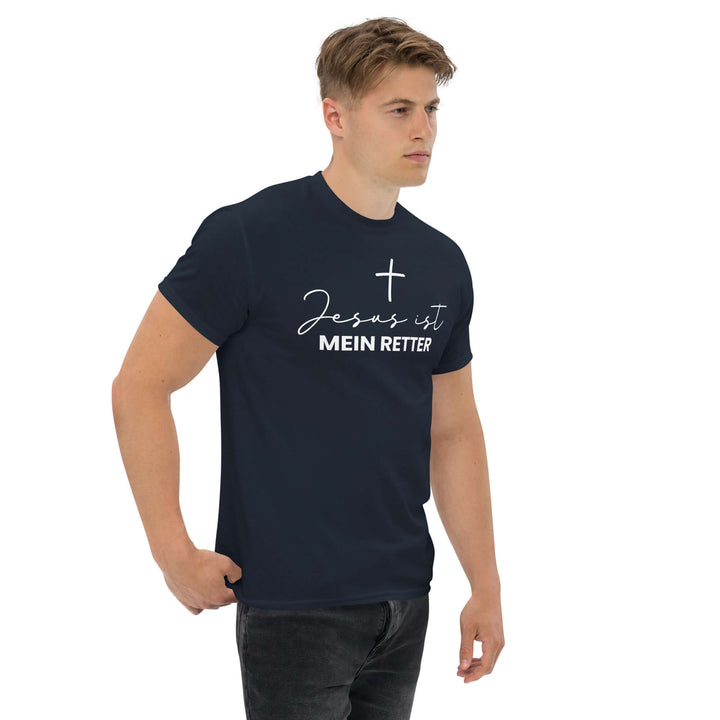 Klassisches Herren-T-Shirt "Jesus ist mein Retter" – Aus Gnade