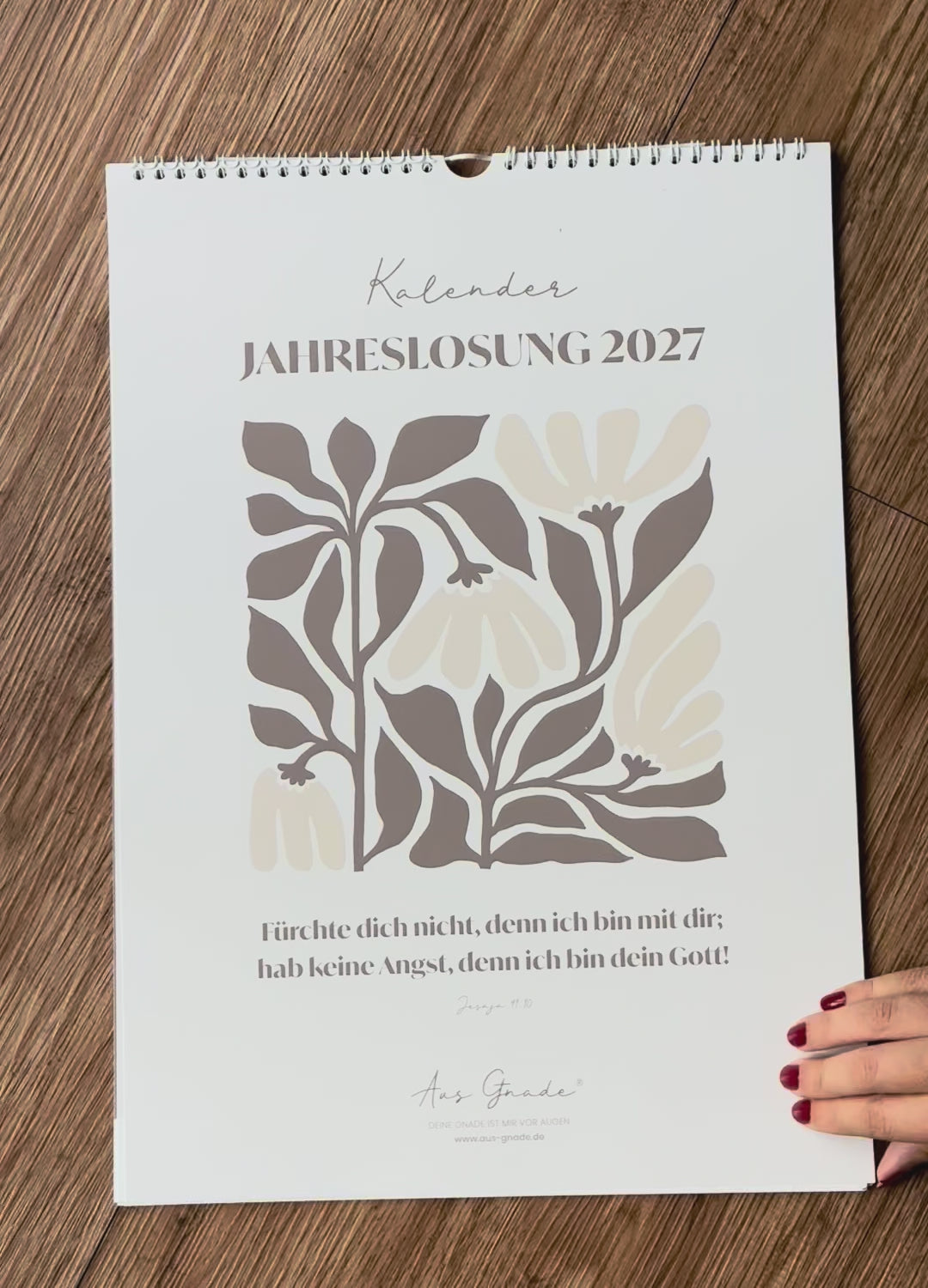 Kalender "Jahreslosung 2027" · Fürchte dich nicht · A3 · christliche Kalender