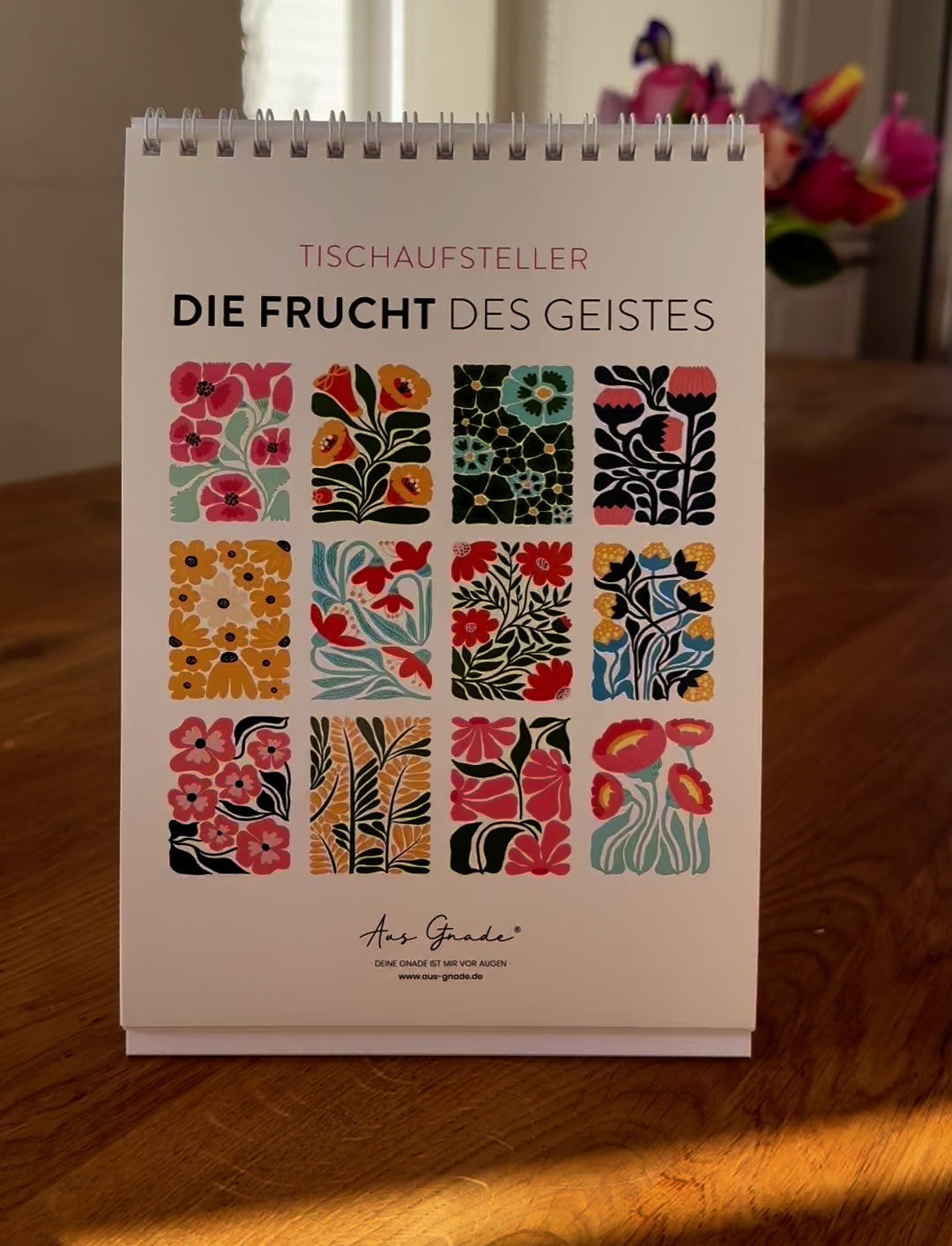 Tischaufsteller "Die Frucht des Geistes" · A5 · 12 Bibelverse