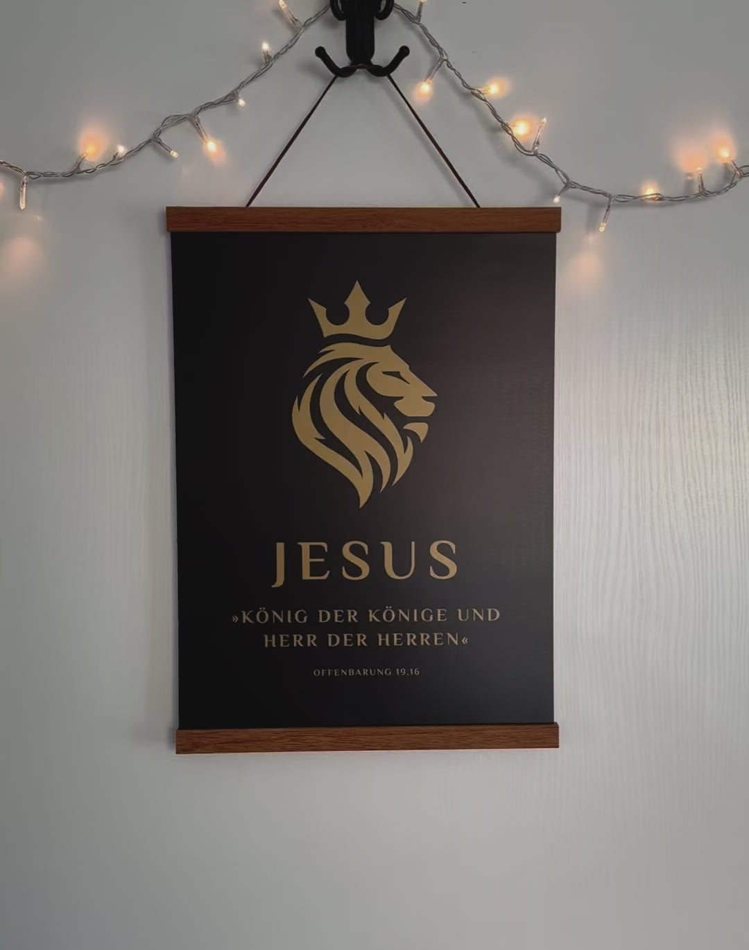 Poster "Jesus – König der Könige" · Löwe · Gold metallic · A3