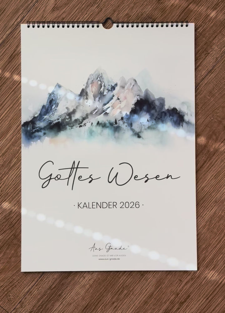 Kalender "Gottes Wesen" 2026 · A3 · christliche Kalender