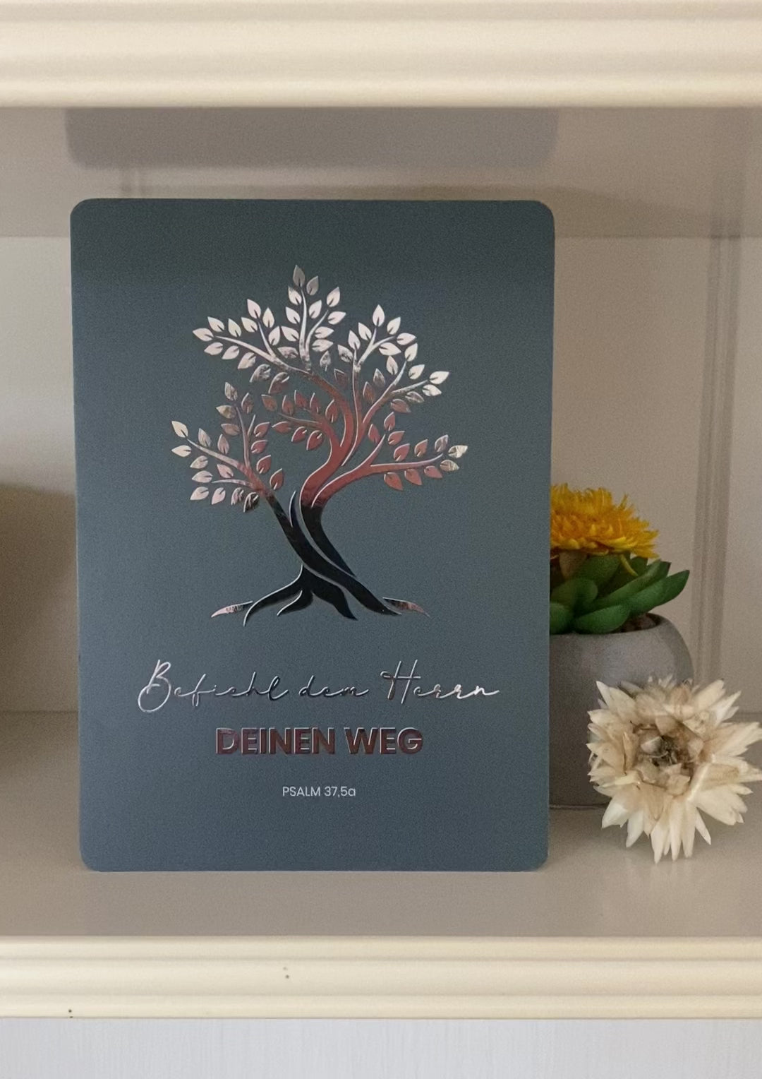 Postkarte "Befiehl dem Herrn deinen Weg" · Bibelvers · A6 · mit Silber veredelt