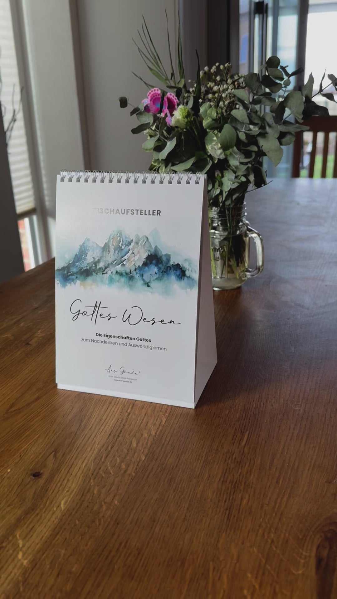 Tischaufsteller "Gottes Wesen" · A5 · Bibelverse mit Eigenschaften Gottes