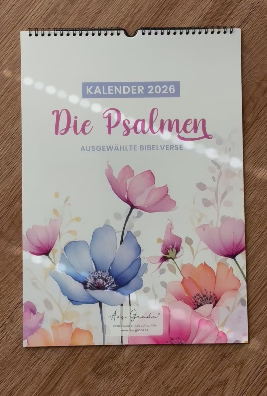 Kalender "Die Psalmen" 2026 · A3 · christliche Kalender