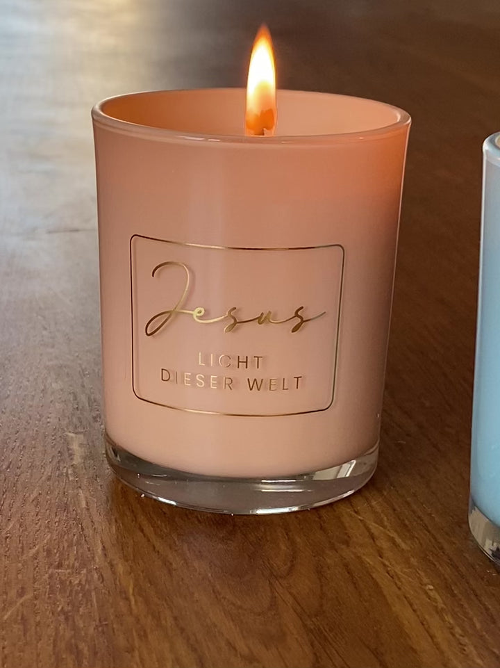 Premium Duftkerze "Jesus – Licht dieser Welt" · Geschenkbox