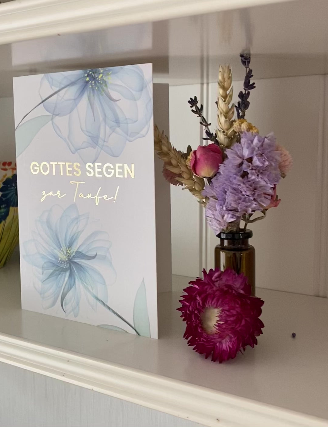 Klappkarte "Gottes Segen zur Taufe" mit Bibelvers · A6 · mit Gold veredelt