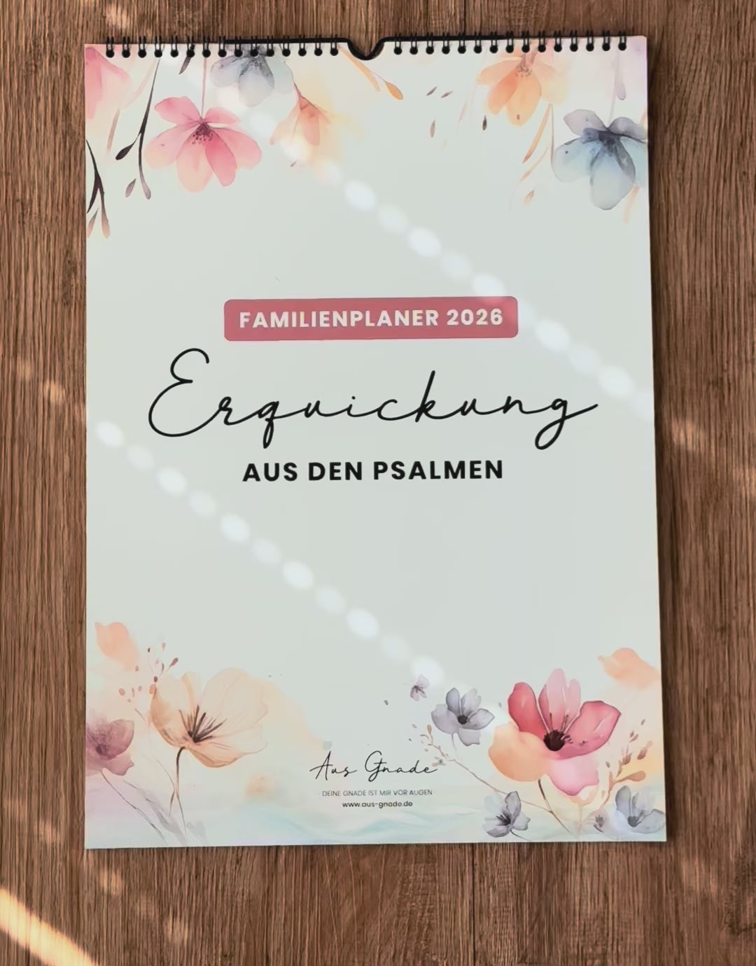 Familienplaner "Erquickung aus den Psalmen" 2026 · A3 · christliche Kalender
