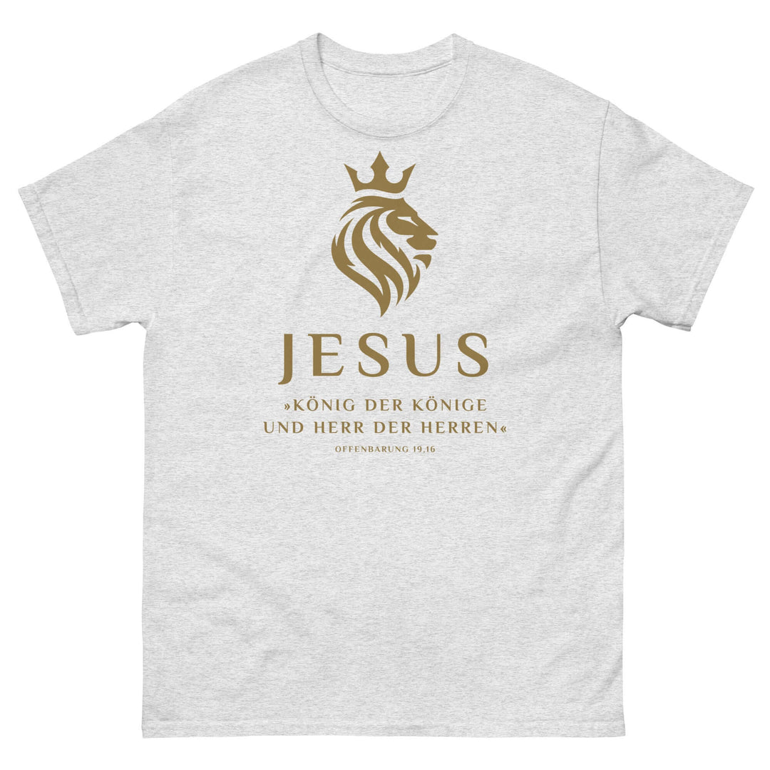 Klassisches Herren T-Shirt "Jesus – König der Könige" · Löwe