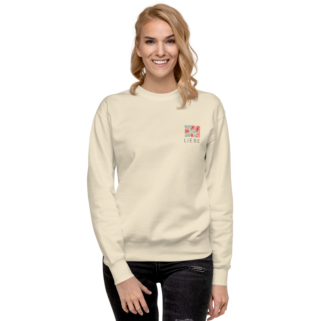 Unisex Premium Pullover "Liebe" · Bibelvers · beidseitig bedruckt