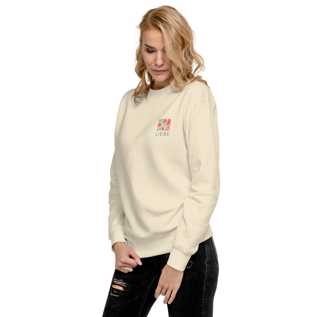 Unisex Premium Pullover "Liebe" · Bibelvers · beidseitig bedruckt