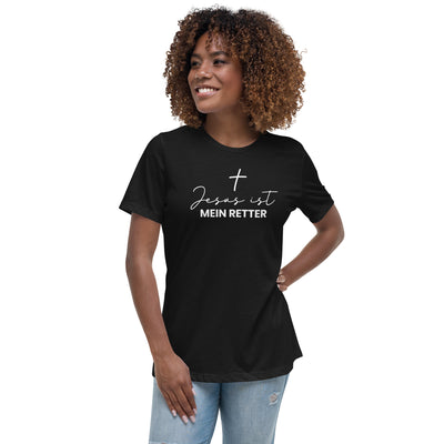 Lockeres Damen-T-Shirt "Jesus ist mein Retter" – Aus Gnade