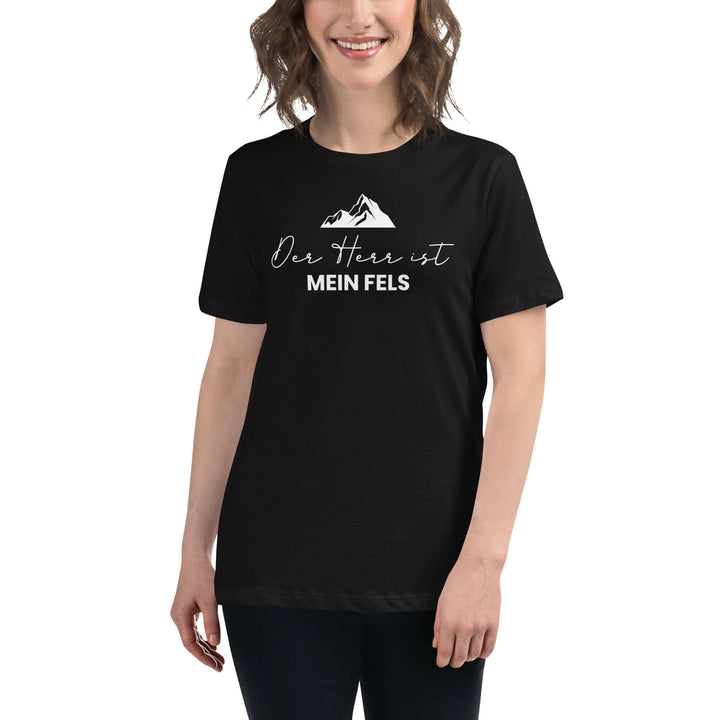 Lockeres Damen-T-Shirt "Der HERR ist mein Fels" – Aus Gnade