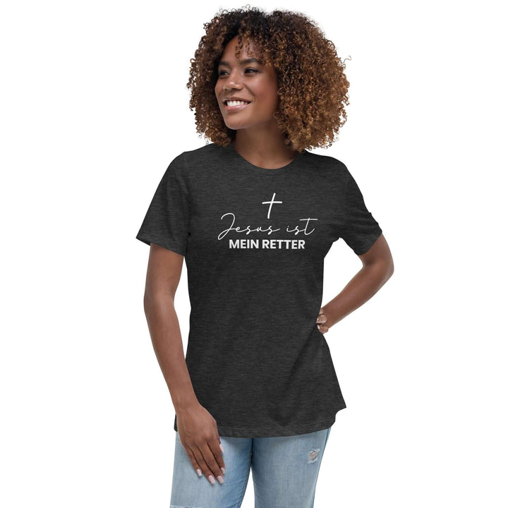 Lockeres Damen-T-Shirt "Jesus ist mein Retter" – Aus Gnade
