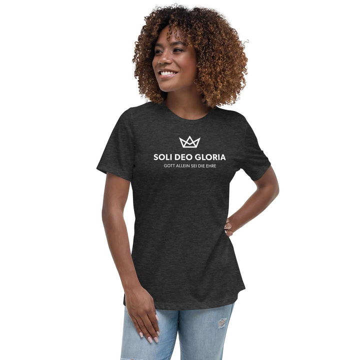 Lockeres Damen-T-Shirt "Soli Deo Gloria" – Aus Gnade