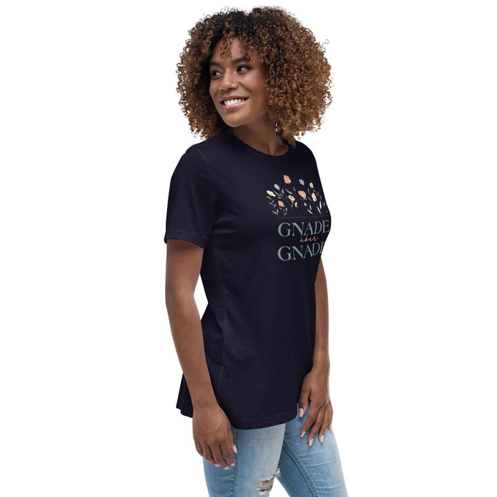 Lockeres Damen-T-Shirt "Gnade über Gnade"