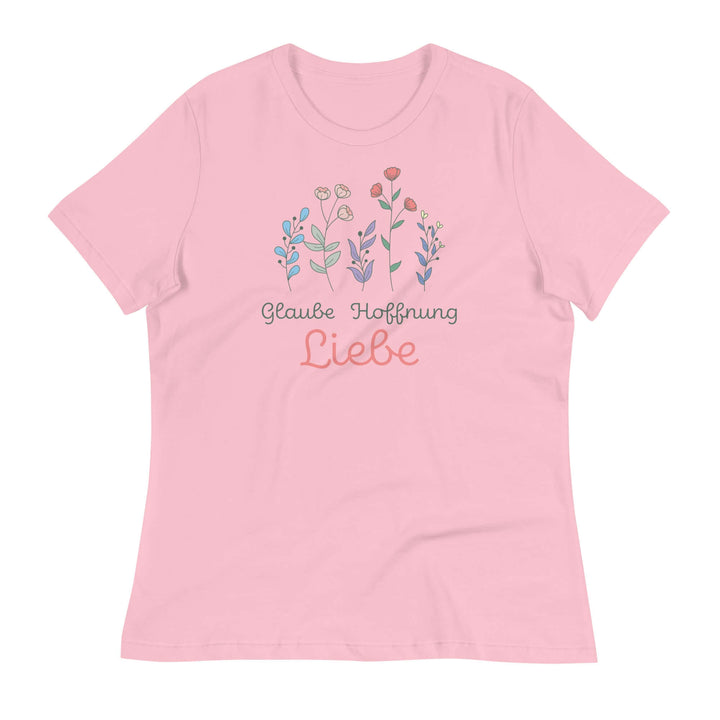 Lockeres Damen-T-Shirt "Glaube Hoffnung Liebe"